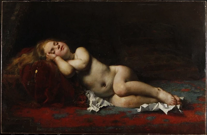 Bimbo addormentato, 1885